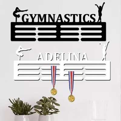 Custom Gymnastics Medal Holder Medal Hanger With Name 12 Rungs For Medals • $38.44