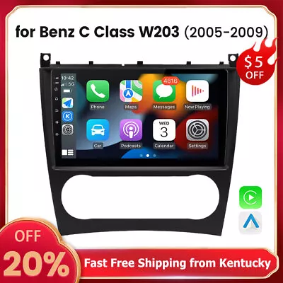 For Mercedes Benz C Class W203 CLK Radio GPS Carplay BT Stereo Android 12 2+32GB • $172.19