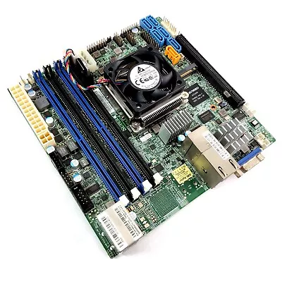 Supermicro X10SDV-4C-TLN2F Xeon D-1520 PCIe X16 10Gbe M.2 IPMI ITX DDR4 Server • $475.09