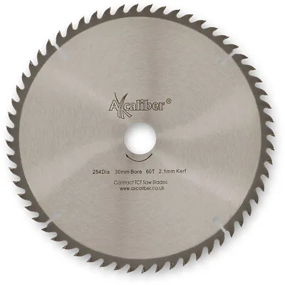 Axcaliber Contract TCT Saw Blade Thin Kerf - 254mm X 2.1mm X 30mm 60T • £27.98