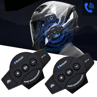 Rechargeable Motorcycle Wireless Bluetooth Helmet Headset Speaker Handsfree Call • $52.49