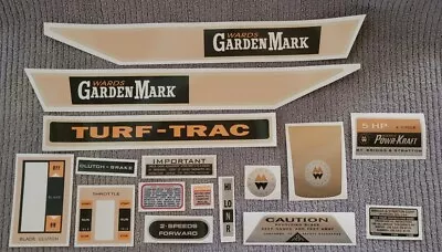 Vintage MONTGOMERY WARD - GARDEN MARK GARDEN TRACTOR  - Decal Set - Reproduction • $125