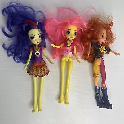 My Little Pony Equestria Girls Dolls Indigo Zap Sunset Shimmer Fluttershy X3 Set • $30