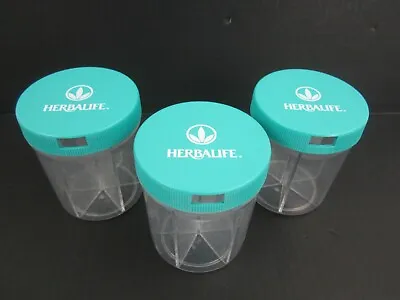 VTG HERBALIFE 6 Section Pill Organizer Vitamin Dispenser Container USA LOT OF 3 • $39.95