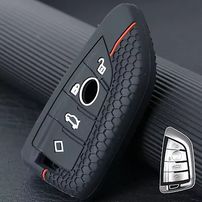 Silicone 4 Button Car Key Cover Case Holder For BMW 2 3 5 6 7 X1 X2 X3 X5 X6 • $5.49