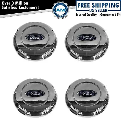 OEM Wheel Hub Center Cap With Logo Set Of 4 Chrome For Ford Expedition F150 New • $116.72