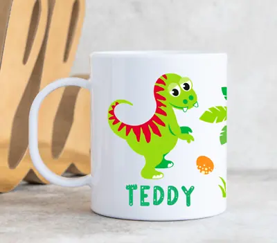 £10.85 • Buy Personalised Dinosaur Unbreakable Hard Plastic Kids Children's Mug Cup Gift  