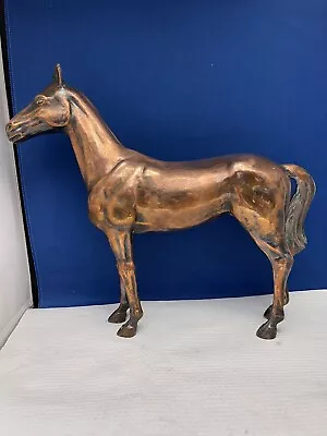 Vintage Bronze Thoroughbred Horse Figurine 10.5 Inches Tall • $85
