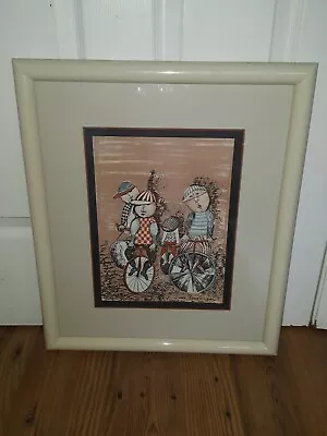 G.rodo Boulanger  Bicycle Riders  Plate Signed Lithograph With C.o.a. • $89