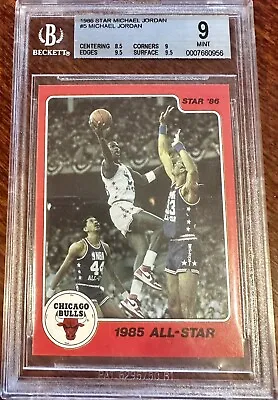 1986 Star Michael Jordan #5 1985 All Star BGS 9 - 9.5 Edges 9.5 Surface • $1200