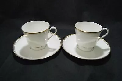 Set Of 2 MIKASA Bone China Narumi Wheaton Coffee Tea Cups & Saucers Set Japan • $21