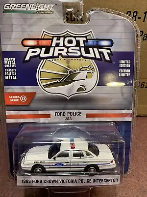 Greenlight Hot Pursuit  1993 Ford Crown Victoria Ford Police Show Car • $6.75