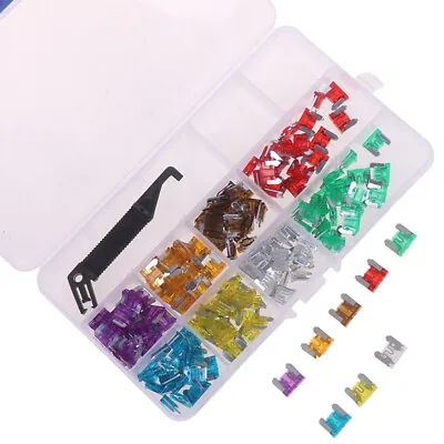 100x Micro Auto Car Low Profile Mini Blade Fuse Kit 3A5A7.5A10A15A 20A25-H2 • $3.79