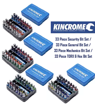 Kincrome 33 Piece 1/4  Security / General / TORX & Hex / Mechanics Bit Set • $54.99