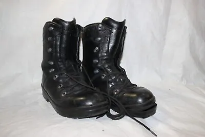 DAMAGED Military German Ranger Combat Boots Black Leather Tactical Outdoor Sz 9 • $44.99