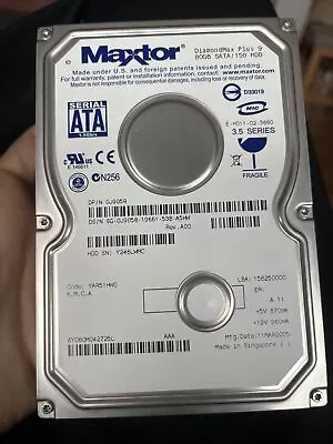 Maxtor DiamondMax Plus 9 ATA 80Gb SATA/150 HDD  Hard Drive DP/N 0J9058 • $24.99