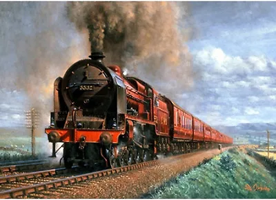 £1.85 • Buy Patriot Class LMS Railway Engine Steam Train Blank Birthday Fathers Day Card