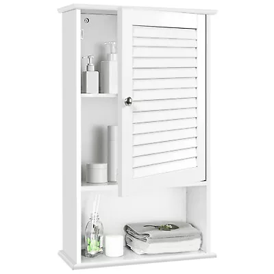 Bathroom Wall Mount Storage Cabinet Single Door W/Height Adjustable Shelf • $46.95