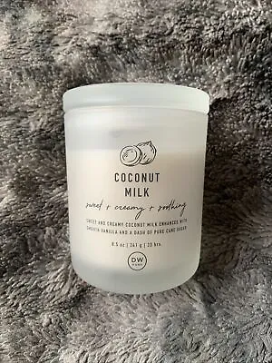 DW Home Coconut Milk Vanilla Small Wax Glass Jar Candle 241g/8.5oz BRAND NEW • £19.99