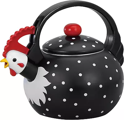 Whistling Tea Kettle For Stove Top Enamel On Steel Teakettle Rooster Design Tea • $148.99