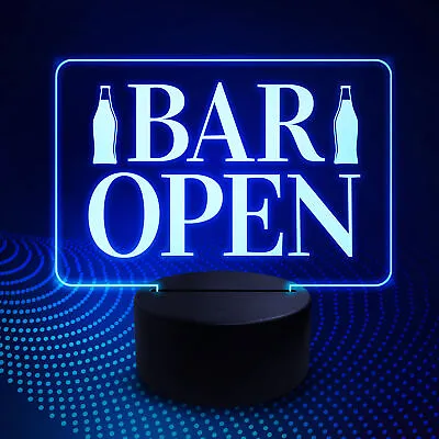 Neon Bar Sign Cocktail Sign LED Sign Beer Pub Man Cave Bar Sign OPEN Alcohol • £14.99