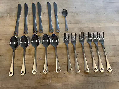 18 Pcs Disney Mickey Mouse Flatware Silverware Stainless Pierced 18/8 • $45