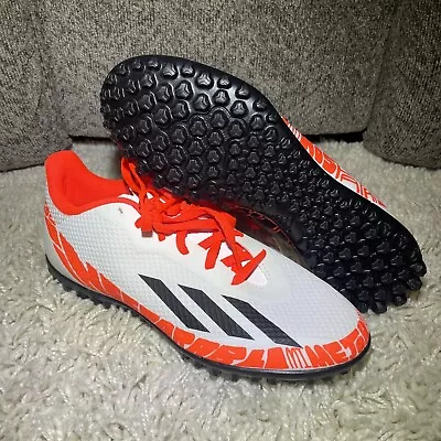 Adidas X SpeedPortal Messi.4 TF Mens Turf Soccer Cleats Size 6.5 White Orange • $47.95