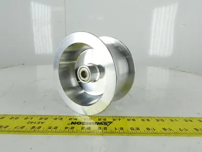 6  OD X 3  Groove Flat Belt Idler Pulley Sheave Aluminum 1-1/8  Bore • $19.60