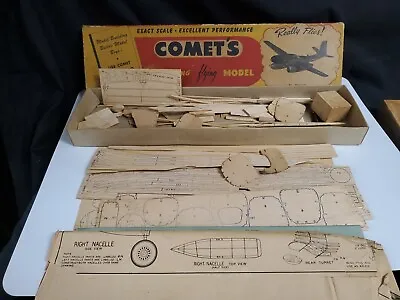 Vintage 1945 COMET AIRPLANE BALSA WOOD MODEL KIT P2 INVADER See Details • $89.99