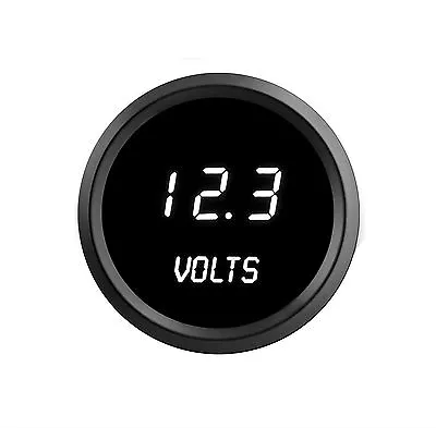2 1/16  Digital VoltMeter Gauge White LEDs Black Bezel Made In The USA 52mm • $43.95