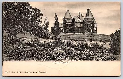 Milford Pennsylvania~Gifford Pinchot Mansion~Gray Towers~c1905 B&W Postcard • $12