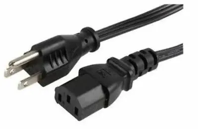 USA Plug/IEC C13 Socket Power Cable 2m Black • £4.99