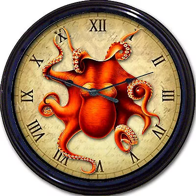 Steampunk Octopus Wall Clock Victorian Goth Gothic Vintage Sea Creature New 10  • $30.99