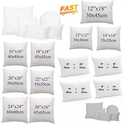 £4.49 • Buy High Quality Hollowfiber Cushion Pads Inner Inserts Scatter Deep Filler Cushions