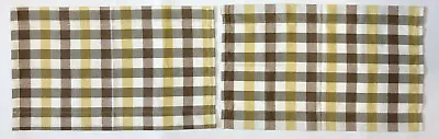 Westfalia Rear Curtain For VW T2 Split Screen Yellow White Brown Cheque C9307 • $47.36