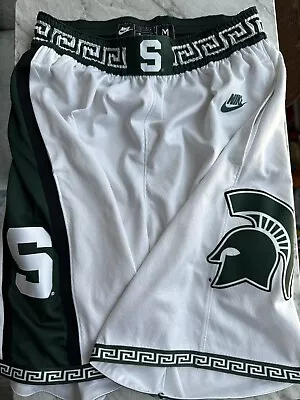 Michigan State Spartan Basketball Nike Authentic Shorts Player Issued Size M • $89.99