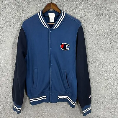 Vintage Champion Jacket Mens Medium Varsity Letterman Bomber Big C Reverse Weave • $31.99