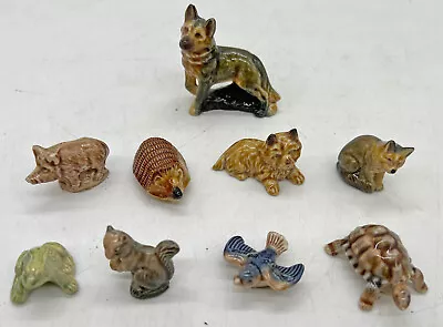 Lot Of 9 Various Wade Animal Whimsies / Ornaments Dogs Frog Squirrel Bird Etc • £6.99