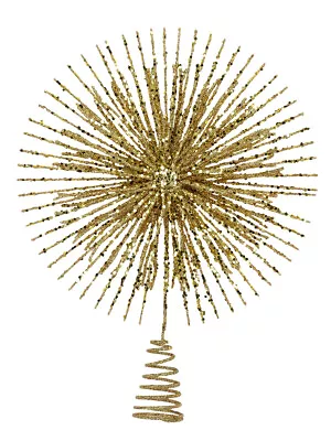 Glittered Gold Starburst Christmas Tree Topper Decoration - 38cm • $14.95