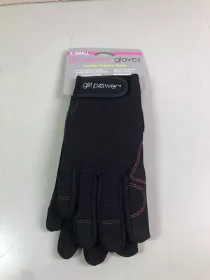 Girl Power Womens Mechanics Work Gloves Black/Pink Size Extra Small XS New • $12.99