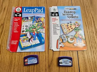 2 Leapfrog Leap Pad Books With Cartridges Ages 4-8 Learning Leap Plus • £6.99