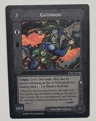 Middle-earth Ccg Meccg Gothmog The Dragons Limited Td Metd Rare Lotr • $2