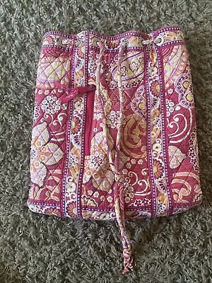 VERA BRADLEY Pink/Purple/White  Raspberry Fizz  Cinch Tote Drawstring Backpack • $10