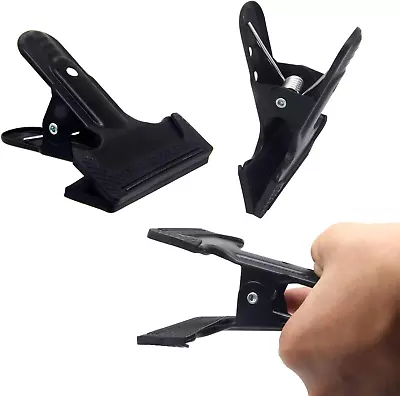 2 Pack 4-1/4  Heavy Duty Spring Clamps Clips Black Metal Rubber Hinge Clip File • $13.23