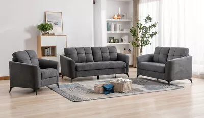 Modern 3 Piece Sectional Sofa Set Velvet Fabric Couch Set For Living Room • $1537.68