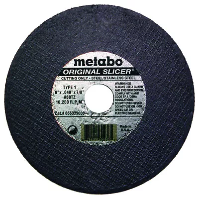 6 Inch X .040 Metabo Abrasive Cutoff Wheels - 10-Pack Closeout Special! • $21.90