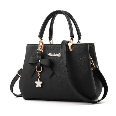 Ladies Handbags Designer Shoulder Tote Bag Women Purse Crossbody Leather Handbag • £10.49