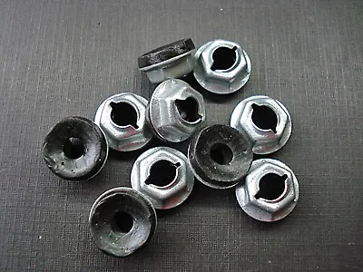 10 Pcs 1/4  Emblem Script Name Plate Letter Thread Cutting Nuts With Sealer Ford • $8.99