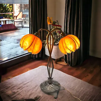 Vintage Art Nouveau Style L & L WMC Tulip Table Lamp • $225