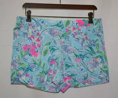 Lilly Pulitzer 5  Ocean View Pull-On Shorts Elastic Waistband Multi #002065 Sz M • $44.77